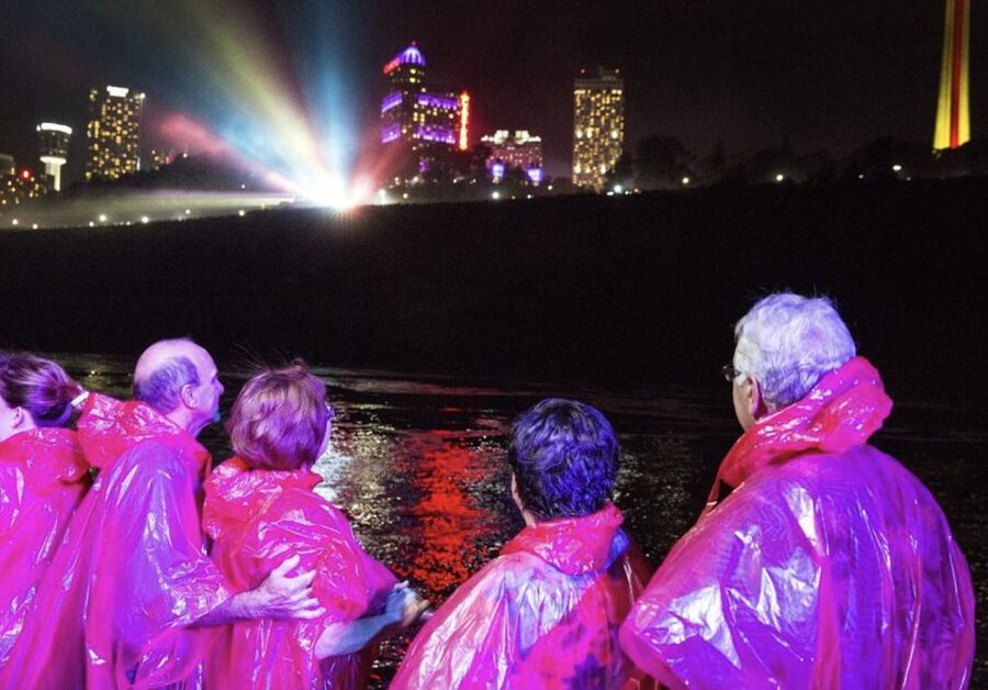 Niagara Falls, Canada: Evening Fireworks Cruise - On the catamaran: mist, 360 views, and where to stand