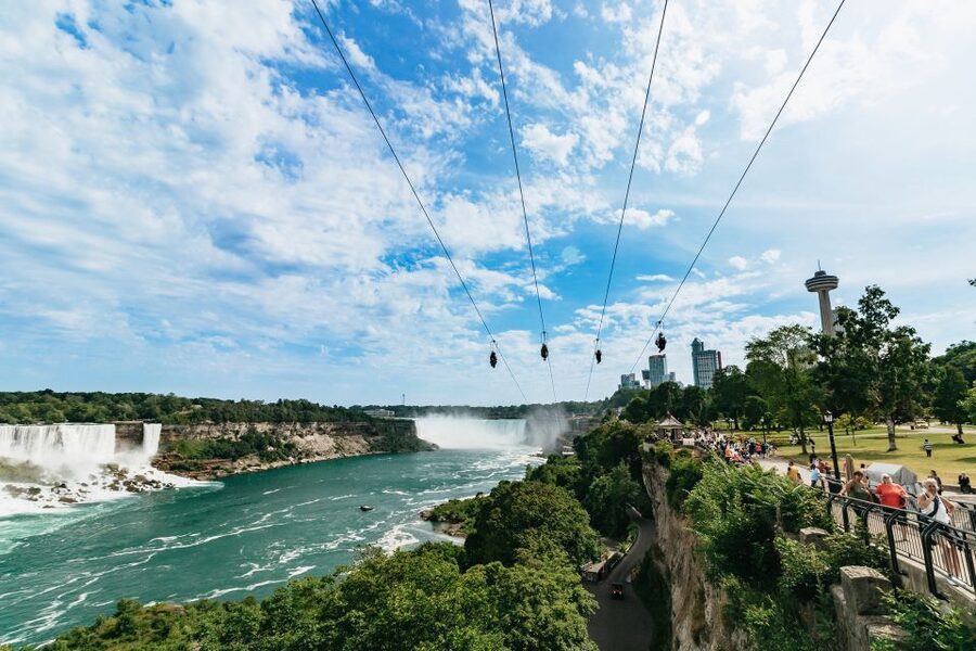 Niagara Falls, Canada: Zipline to The Falls - Gliding Past the American Falls Toward the Horseshoe Falls Roar