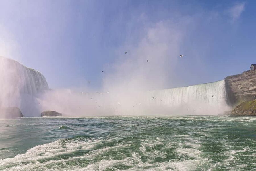 Niagara Falls: Early Access Boat & Journey Behind the Falls - Journey Behind the Falls: 19 stories down, then a ledge view