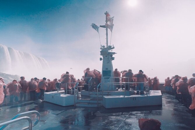 Niagara Falls Tour: Boat Cruise, Journey Behind Falls and Skylon - Niagara City Cruises boat time: Marching into the mist, May to October