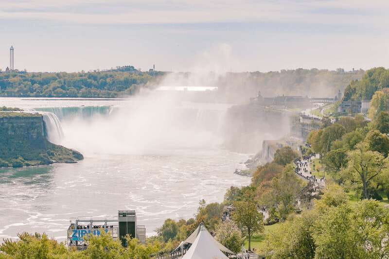Niagara Falls: US & Canada Full-Day Tour & Lunch - Crossing into Canada for Skylon Tower lunch with waterfall views