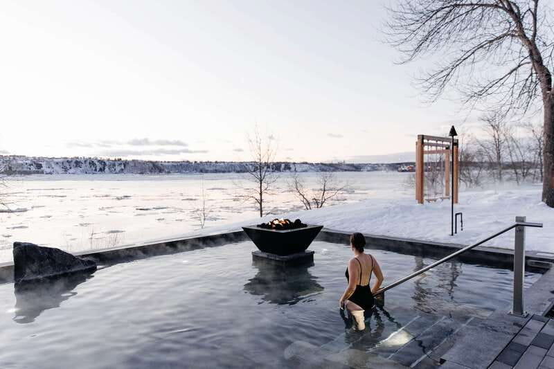 Old Quebec: Nordic Spa Thermal Experience - Strøm Nordic Spa Old Québec, right by the St. Lawrence