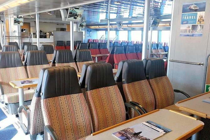 One-Way High-Speed Passenger Ferry: Victoria, BC to Seattle, WA - Onboard Comfort, Duty-Free, and Food at the Galley