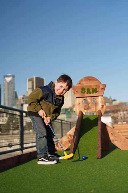Outdoor mini golf in Montreal - The route on the ground: what your 1.5 hours feels like