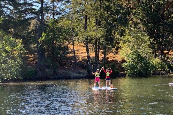 Paddling Thetis Lake - The protected alcove swim: a break that feels part of the route