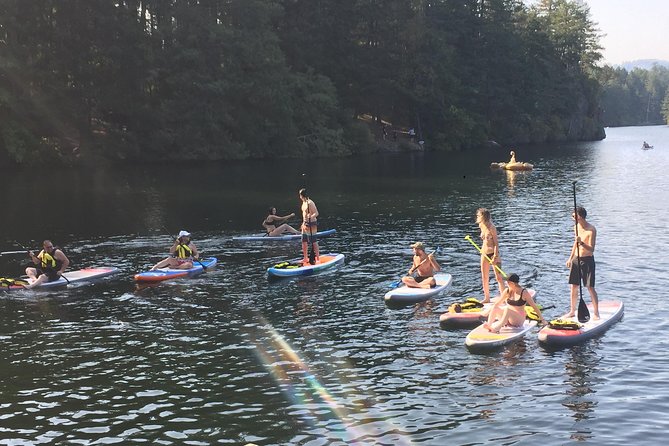 Paddling Thetis Lake - Small group size: better coaching, less waiting around