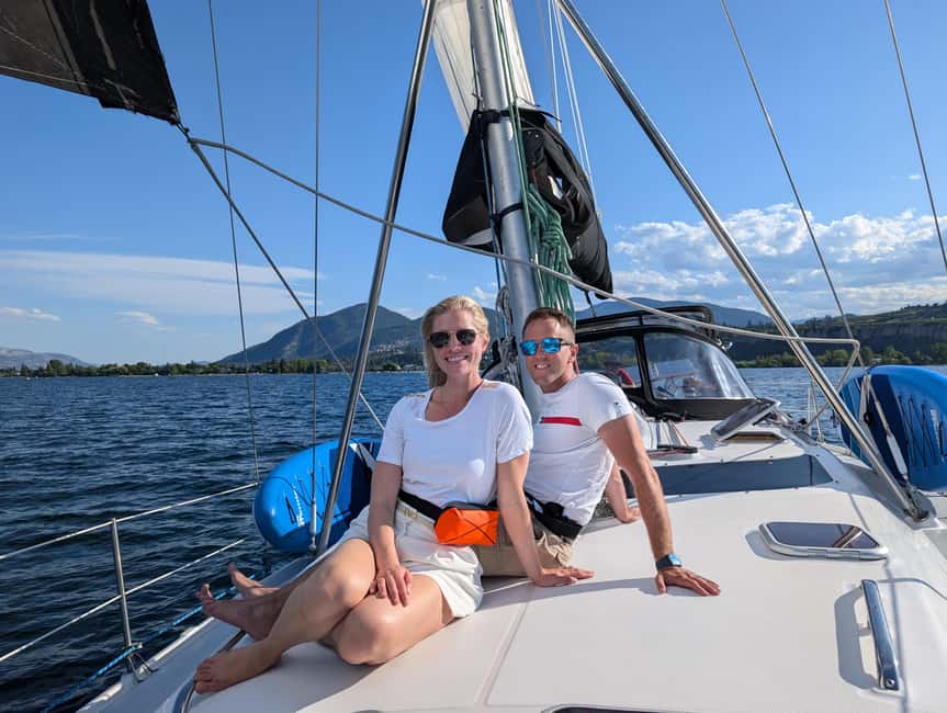 Penticton Okanagan Lake: Sailing Tour - Aman Cara aboard: comfort for couples, families, and friend groups