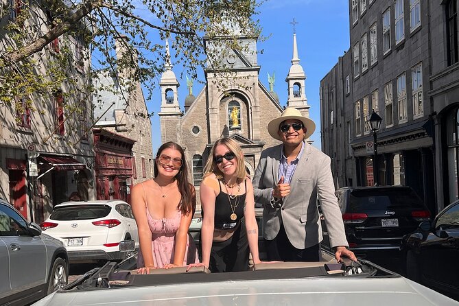 PRIVATE 3-hour COMPLETE tour of Montréal in convertible Cadillac - Bonsecours Market and Notre-Dame Basilica, two landmark stops in sequence