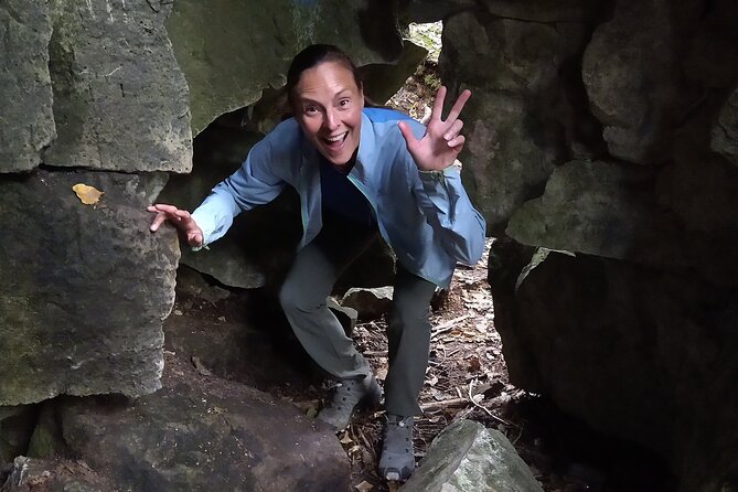Private Nottawasaga Bluffs Caves Hiking Tour,Collingwood/Creemore - Optional add-ons: Freedom Rock and the Tomb (steep descend and enclosed cave)
