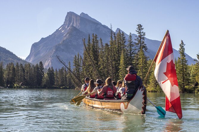 River Explorer | Big Canoe Tour in Banff National Park - Boarding at Banff Canoe Club and getting on the water fast