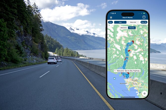 Sea to Sky Highway Self-Guided Driving Audio Tour - The Route Reality Check: 75+ Miles, 90+ Stories, About 2 to 3 Hours