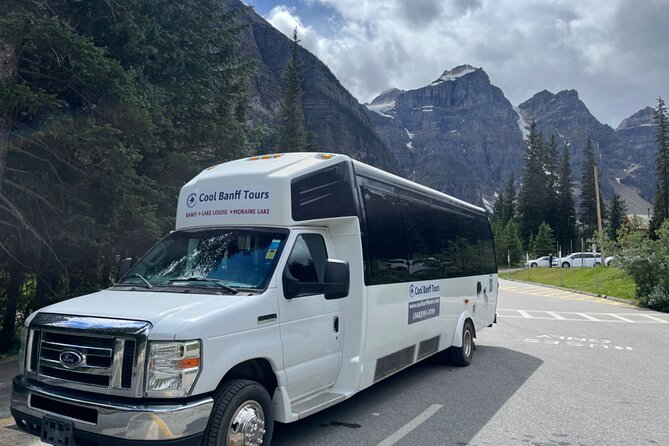 Shuttle from Banff or Canmore to Moraine Lake and Lake Louise - Stop 1 Moraine Lake, turquoise water and peak views on a timed window