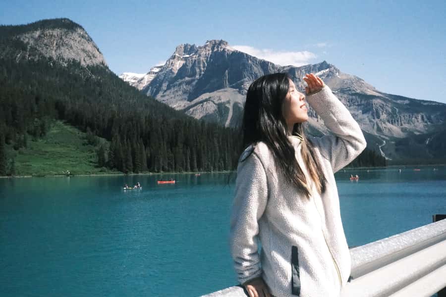Small Grp: Emerald Lake (Optional Canoe) & Takakkaw Falls - Natural Bridge stop: where the Kicking Horse River carved the rock