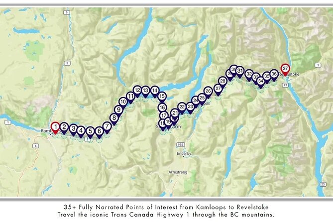 Smartphone Audio Driving Tour between Kamloops & Revelstoke - The listening experience, phone setup, and the no-signal advantage