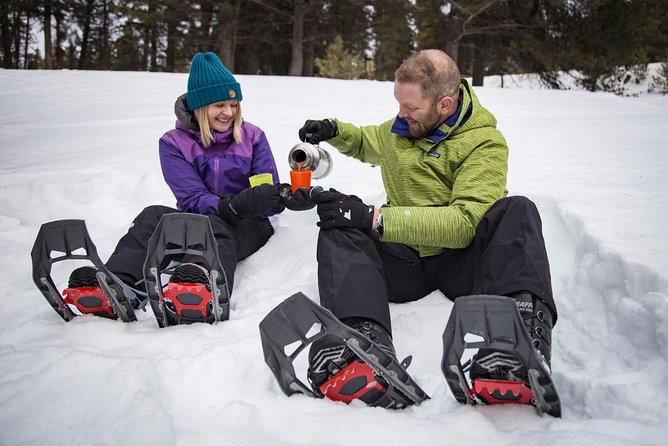 Snowshoeing Tour to the Paint Pots - The snack break: hot chocolate and maple taffy, timed right