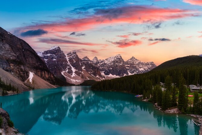 Sunset at Moraine Lake & Stargazing Tour from Canmore/Banff - Moraine Lake at dusk: lakeshore time, then the rockpile viewpoint