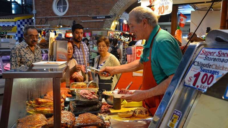 Toronto Food Tour with Local Foodie, Personalized & Private - St. Lawrence Market First: Beet Chutney, Braised Pork, and Real Market Power