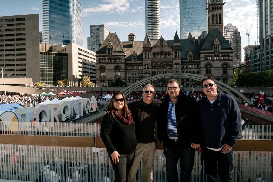 Toronto: Premium Night Driving Tour with Tower Entry - Nathan Philips Square and the Toronto skyline photo moments