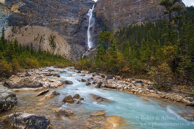 Tour of Yoho National Park See Canada's Second Highest Waterfall - Marble Canyon in Kootenay National Park: narrow gorge and turquoise rushing water