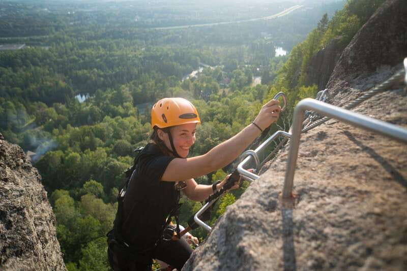Tyroparc: Via Ferrata Guided Tour and Zipline Combo Ticket - Arriving at Tyroparc and gearing up properly