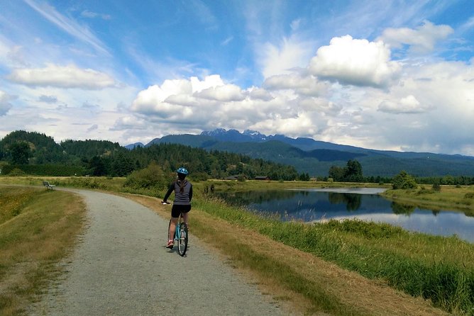 Vancouver Biking and Hiking Tour including Lunch - The Bike Ride From Pitt Meadows: Mostly Flat, Crushed Gravel, Big Views