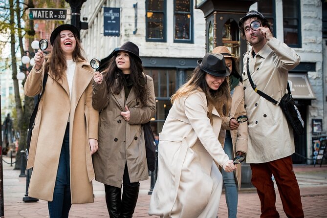 Vancouver City Sightseeing Adventure: a murder mystery in Gastown - Vancouver’s first jail area, restaurants now, sword-play and costume shops