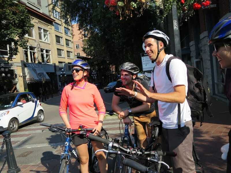 Vancouver: Gastown, Chinatown & Granville Island Bike Tour - Gastown and the Steamclock, plus Woodwards Tower details