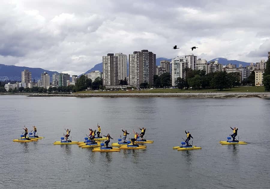 Vancouver: Water Bike Rental in False Creek - Pedal Into False Creek from Vanier Park
