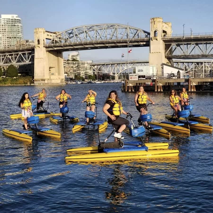 Vancouver: Water Bike Rental in False Creek - The Actual Ride: Cruise at 8 km/h or Spin Up to 15 km/h