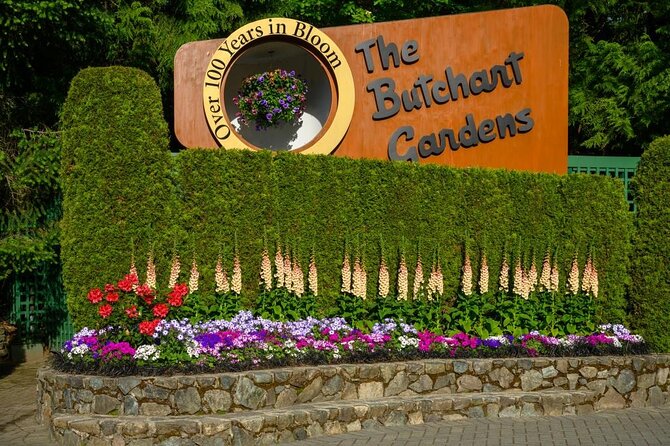 Victoria & Butchart Gardens Tour with Gulf Island Ferry - Entering Butchart Gardens, 2 hours to see the main show