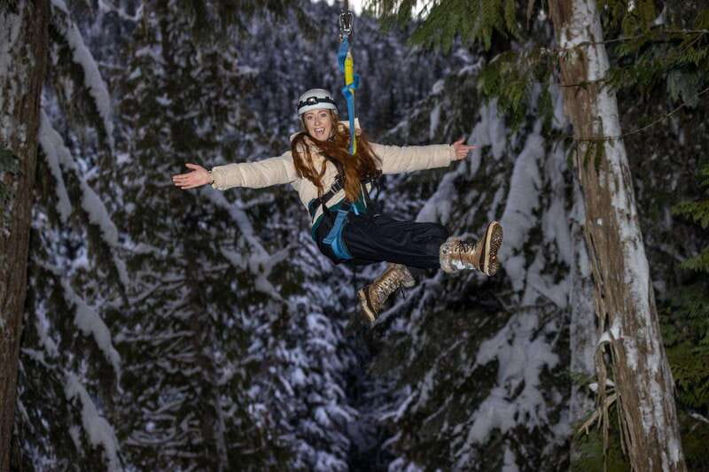 Whistler: 2-Hour Evening Zip Line Adventure - The 2-hour plan: 4 zip lines and 4 treetop bridges in winter air