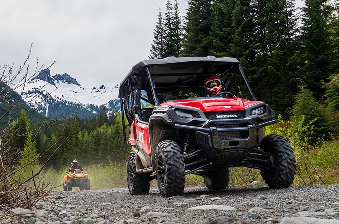 Whistler Family Buggy Easy Tour - Stop 1: Brandywine Mountain view of Whistler Blackcomb’s backside