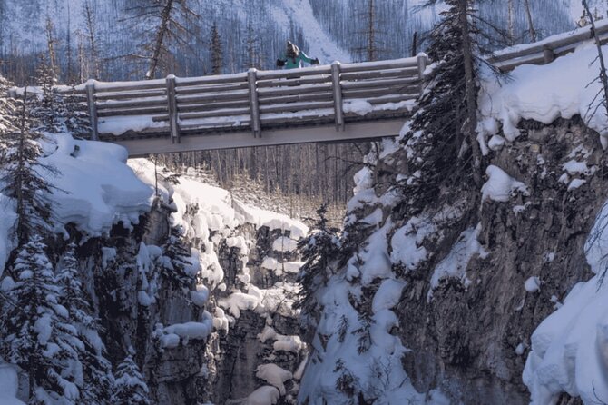 Winter Trip: Lake Louise, Marble Canyon, Emerald Lake, Banff - Natural Bridge and the Kicking Horse River: small stop, clear viewing points