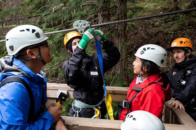 Zipline Adventure in Whistler - At Ziptrek Ecotours: gear up, then get calm